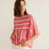 Striped cotton-blend dress